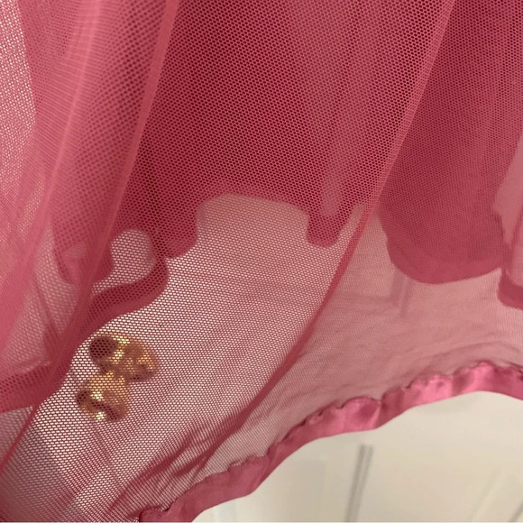 Pink Purple Mini Slip Dress Chemise Romantic Womens Size Medium - Picture 2 of 7